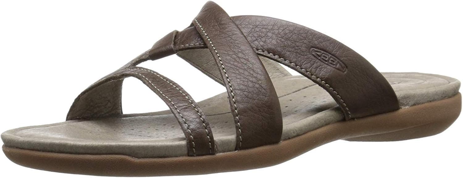 KEEN Women's Rose City Slide Sandal, Cascade Brown, 7 M US