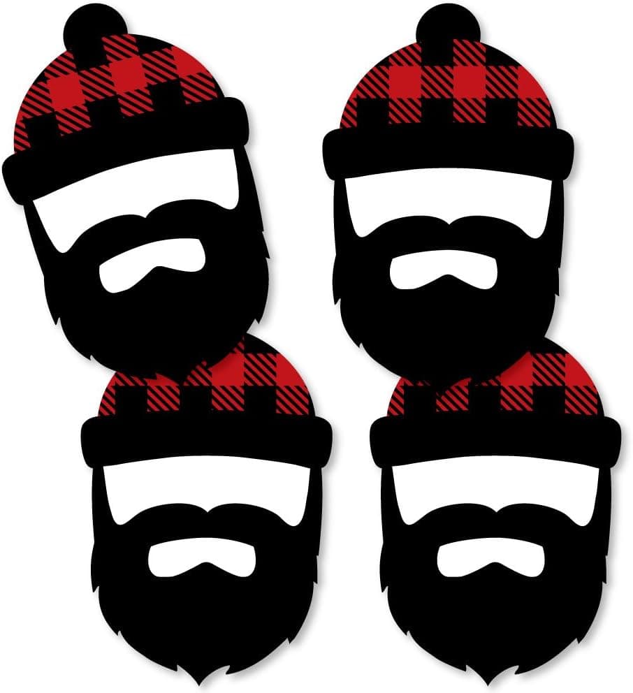 Big Dot of Happiness Lumberjack - Channel The Flannel - Lumberjack Decorations DIY Buffalo Plaid Party Essentials - Set of 20