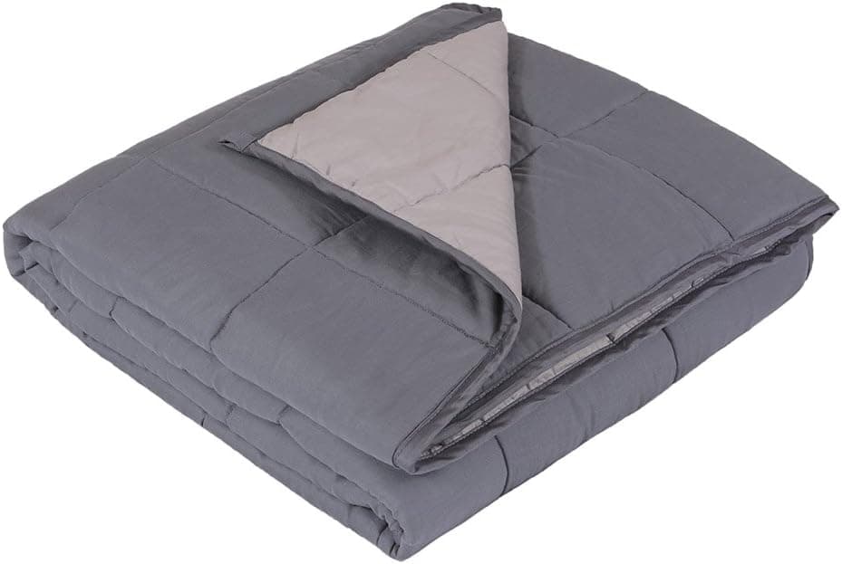 Weighted Idea Weighted Blanket | 20 lbs | Grey/Grey | 60''x80'' | for Adult Women and Men | Cotton