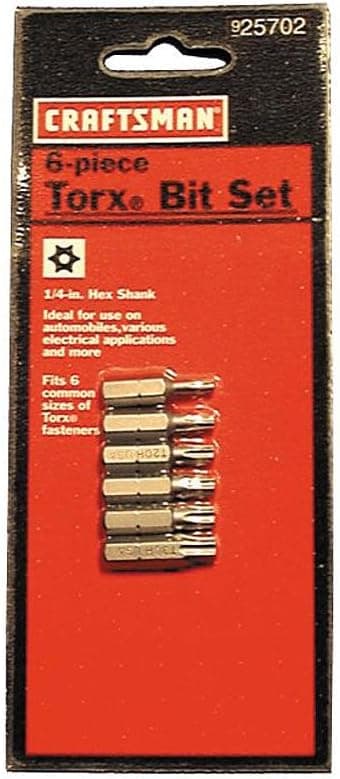 Craftsman 25702 Torx Security Bit Set, 6 Piece