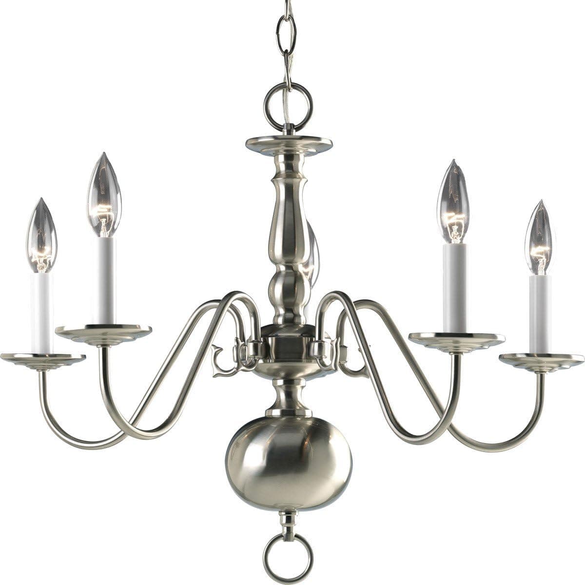 Progress Lighting P4355-09 Americana Chandeliers, 24-Inch Diameter x 18-Inch Height, Nickel