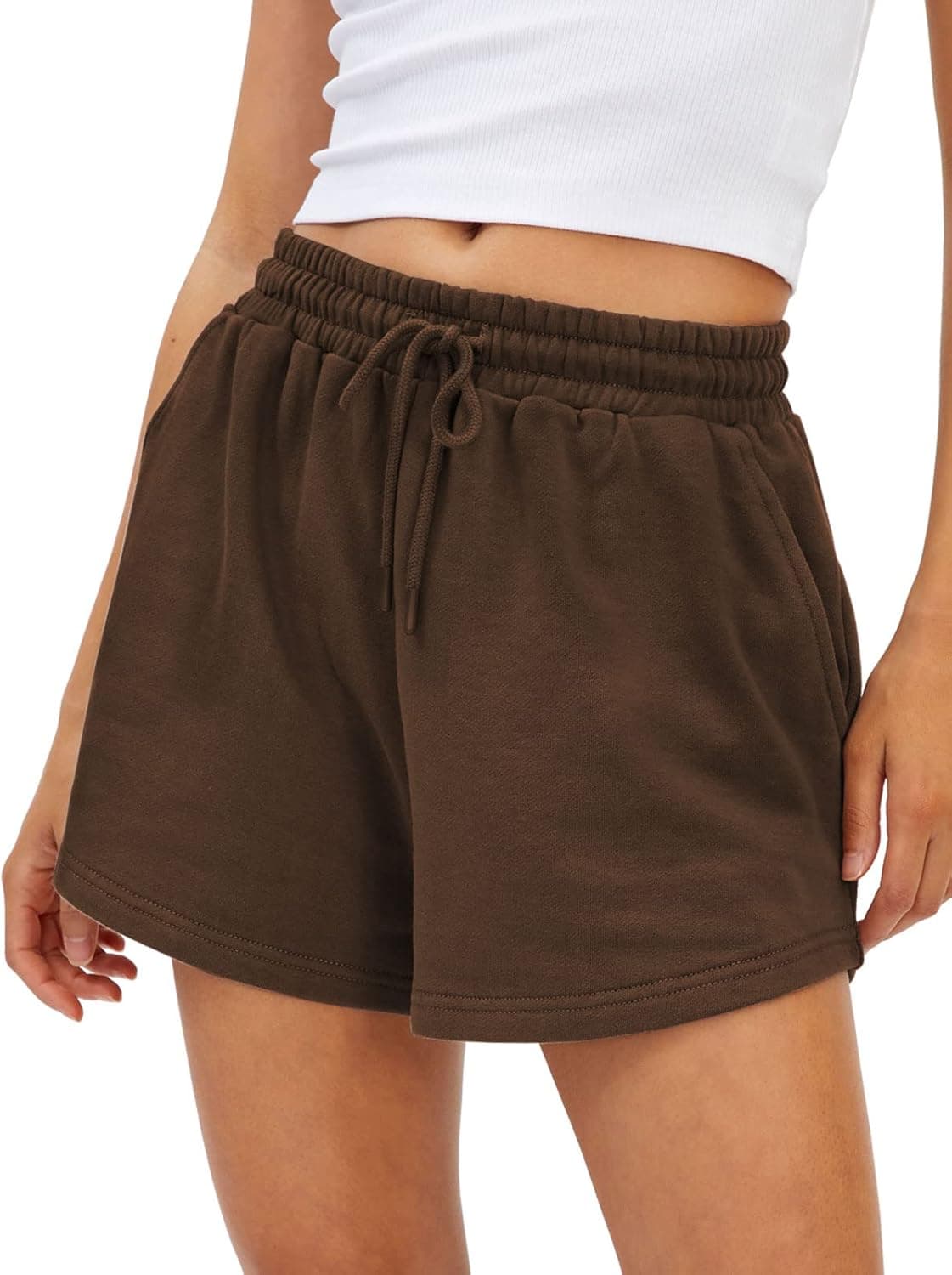 AUTOMET Womens Sweat Shorts Casual Summer Athletic Shorts Elastic Comfy Shorts High Waist Shorts Fall Fashion Clothes 2023