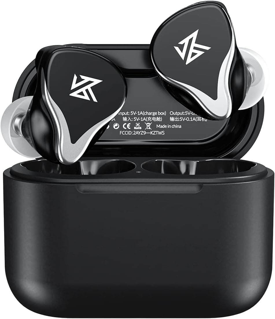 KZ Z3 TWS Wireless Earphones Qualcomm Bluetooth 5.2 APTXLL-APTXHD Adaptive 2BA+2DD Hybrid Technology Music Game Earbuds Touch Control Noise Cancelling Sport Headset(Black)