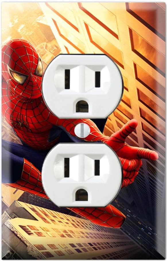 Duplex Wall Outlet Plate Decor Wallplate - Spiderman