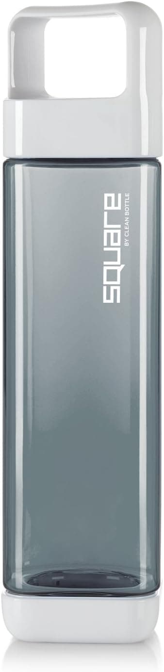 Clean Bottle Tritan Square BPA-Free Water Bottle, Opens from Both Ends, 25 Ounce