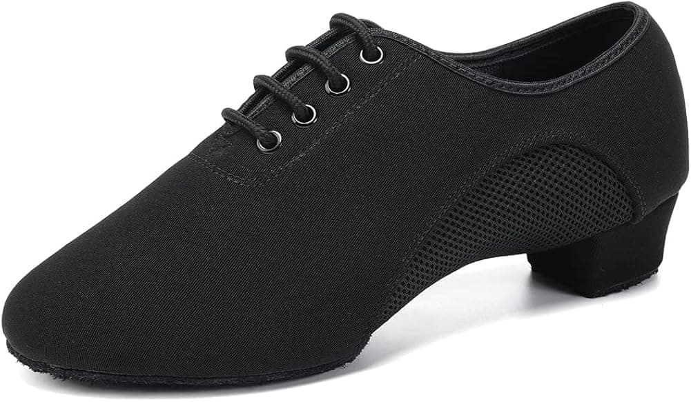SWDZM Men&Women Ballroom Dance Shoes Lace-up Closed Toe Latin Modern Performance Dance Practice Teaching Shoes,Model MF2805