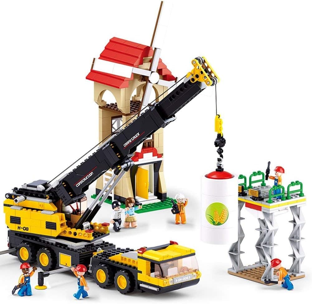Sluban M38-B0553 Vehicle Blocks Engineering Bricks Toy – Crane Truck