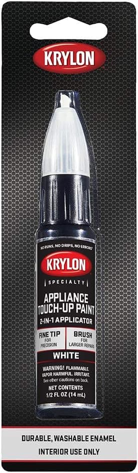 Krylon K07700A00 Appliance Touch Up Paint Tubes, White, 1/2 Ounce