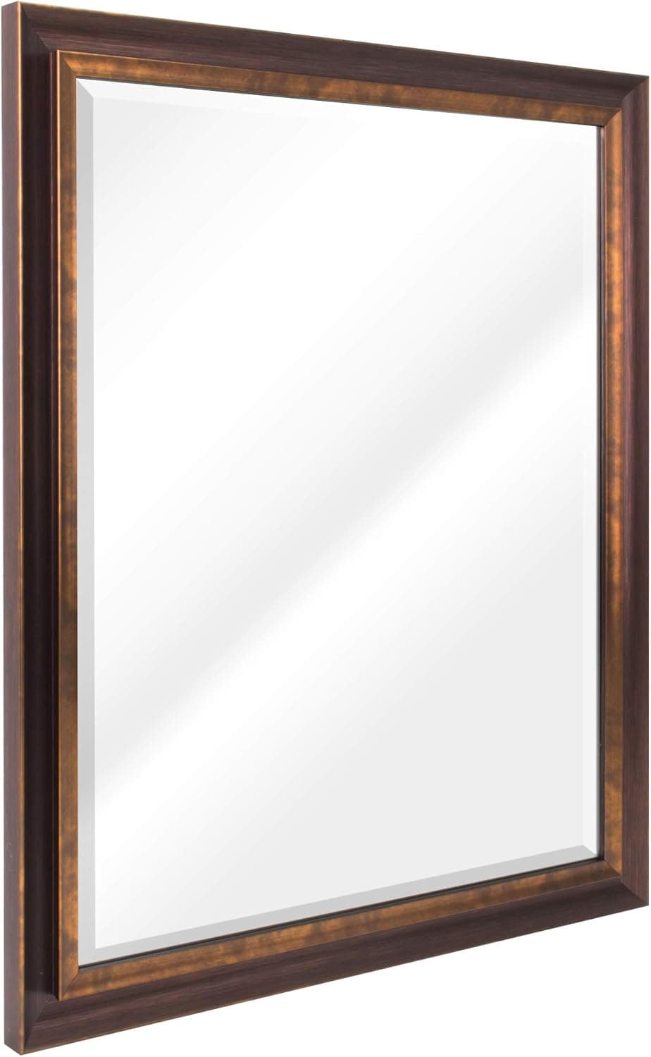 Head West Oil Rubbed Bronze Rectangular Framed Beveled Accent Wall Vanity Mirror - 26 x 32
