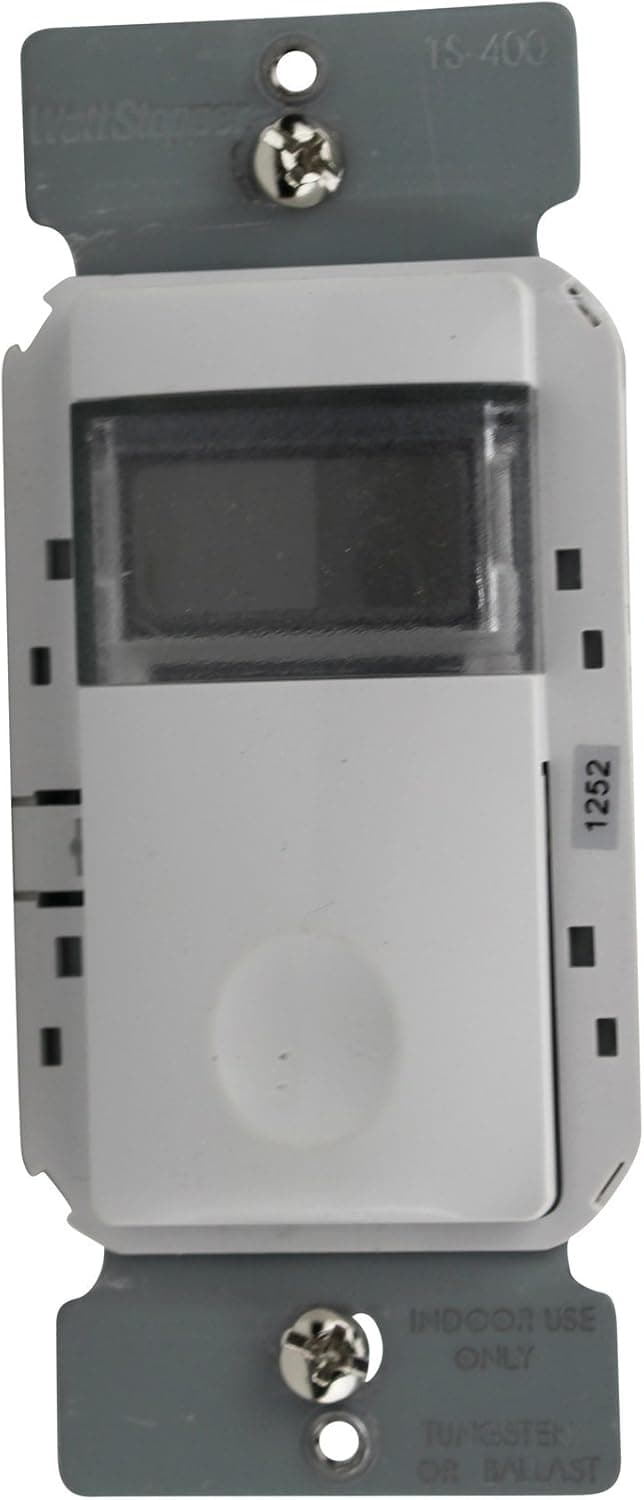Wattstopper TS-400-W Time Switch Programmable, 800W, LCD, White