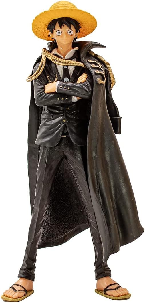 NINJAMO Monkey D. Luffy Action Figure One Anime Piece King Black Suit Edition Collectible Desk Prop Removable Jacket