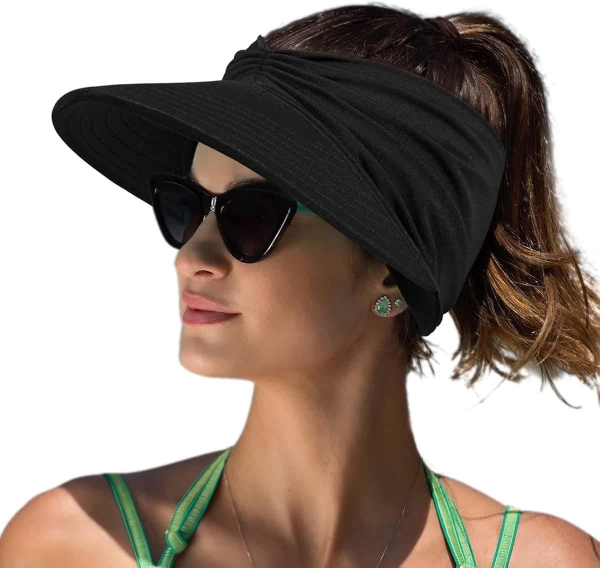 Women Sport Sun Visor Hats,Empty Top Baseball Sun Cap,Womens Sunhats with uv Protection,Sun Hats for Young Girls Women Beach