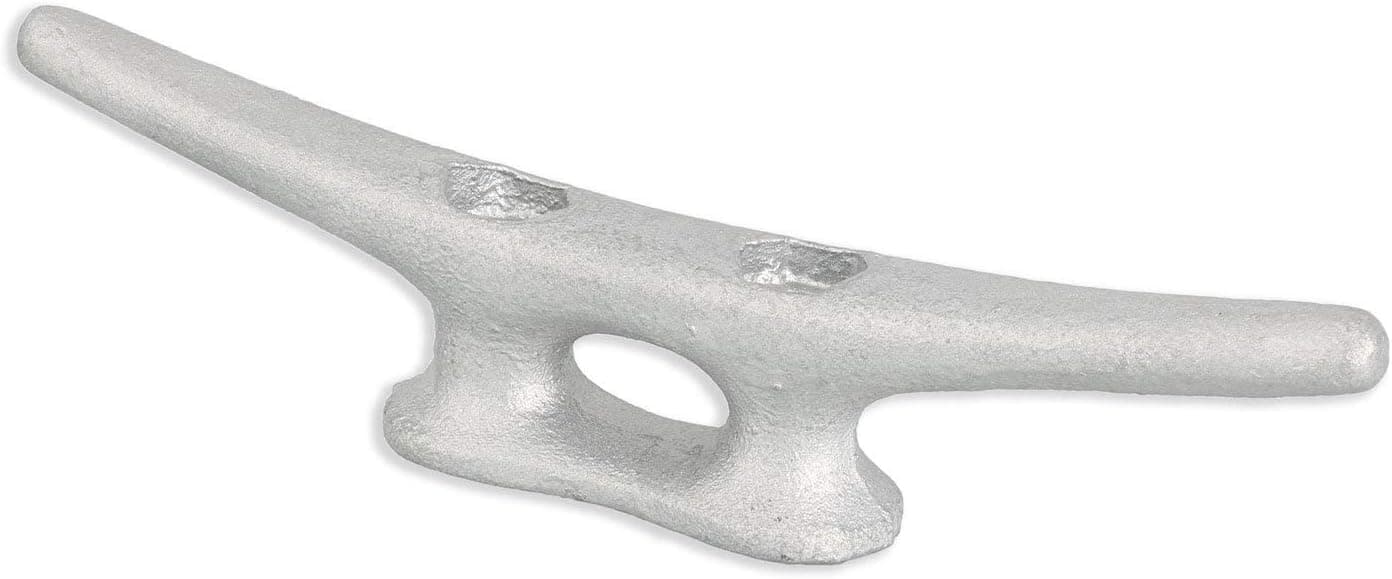 SGT KNOTS Dock Cleats (6 inch) Rough Cast Hot-Dipped Galvanized Iron Cleats - for Freshwater & Saltwater Use, Boating, Fishing, Dock Repair, Home Decor, & DIY Crafting (4 Packs - 12 Packs)