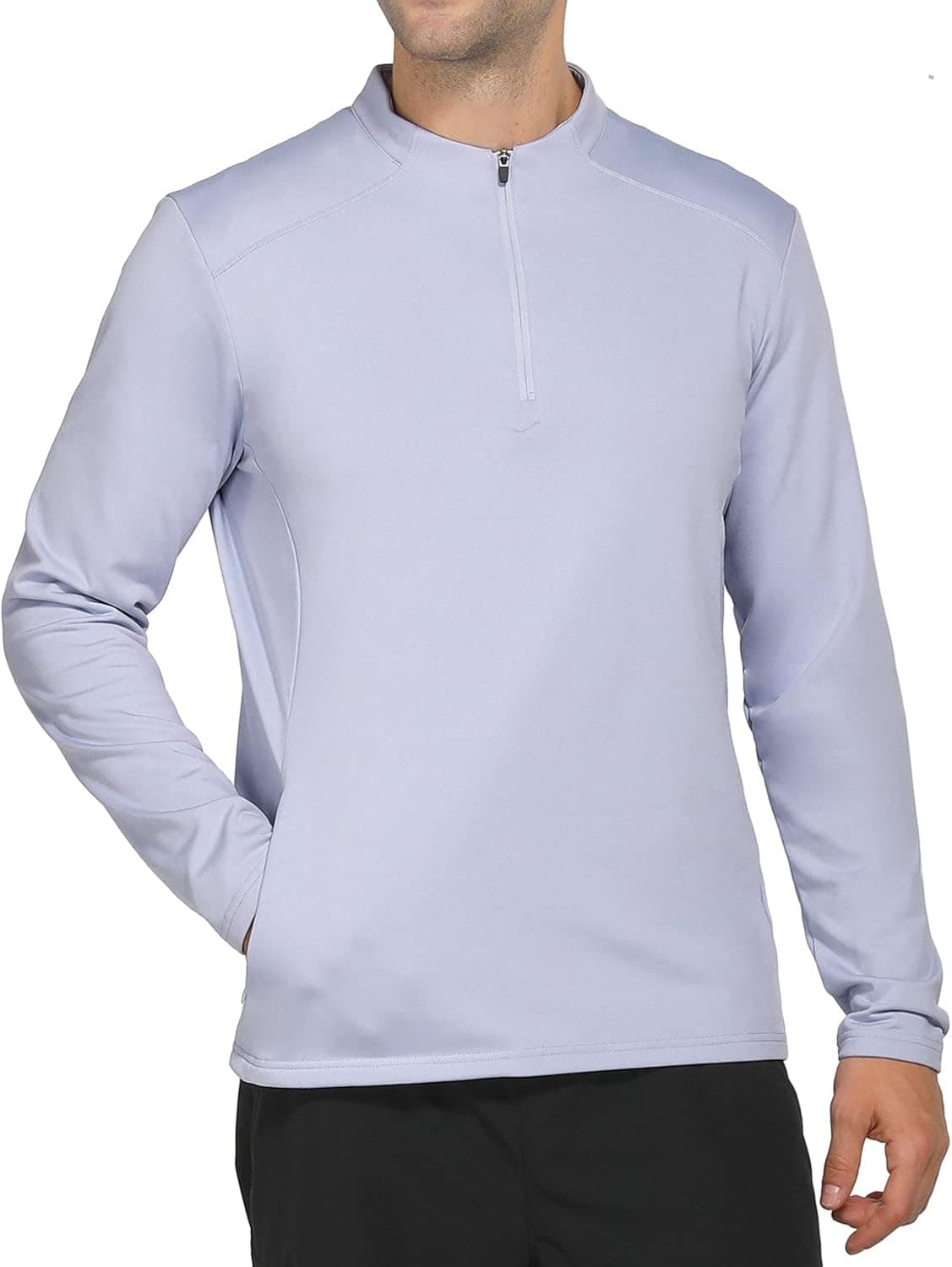 BALEAF Men's Quarter Zip Pullover Fleece Thermal Long Sleeve Shirts with Pocket Running Hiking Golf