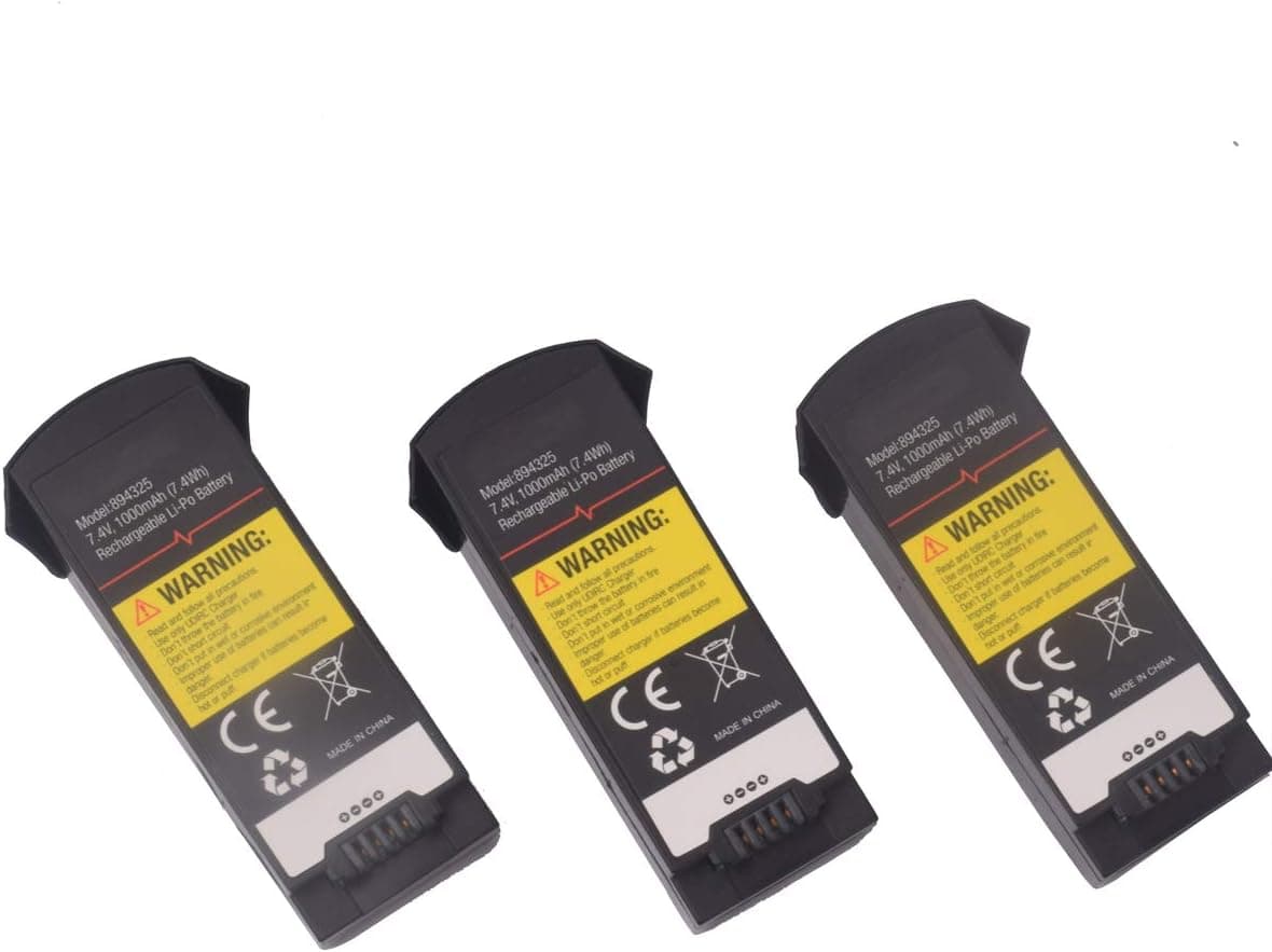 YouCute 3PCS 1000mAh Batteries for UDI U818A Plus U49W U49C AA818 Rc Drone Spare Parts (3PCS Batteries)