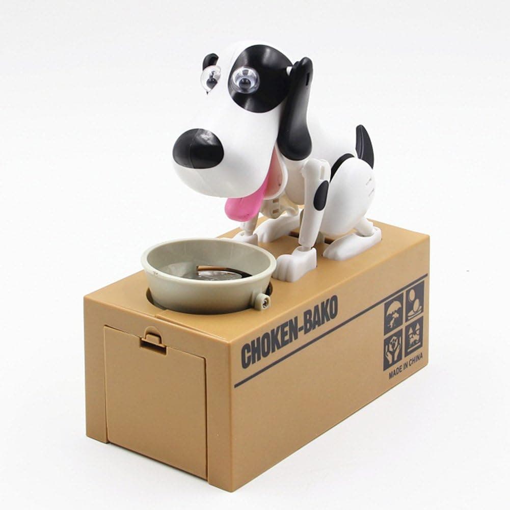 Norbi Cute Robotic Dog Coin Bank Money Saving Box Piggy Bank