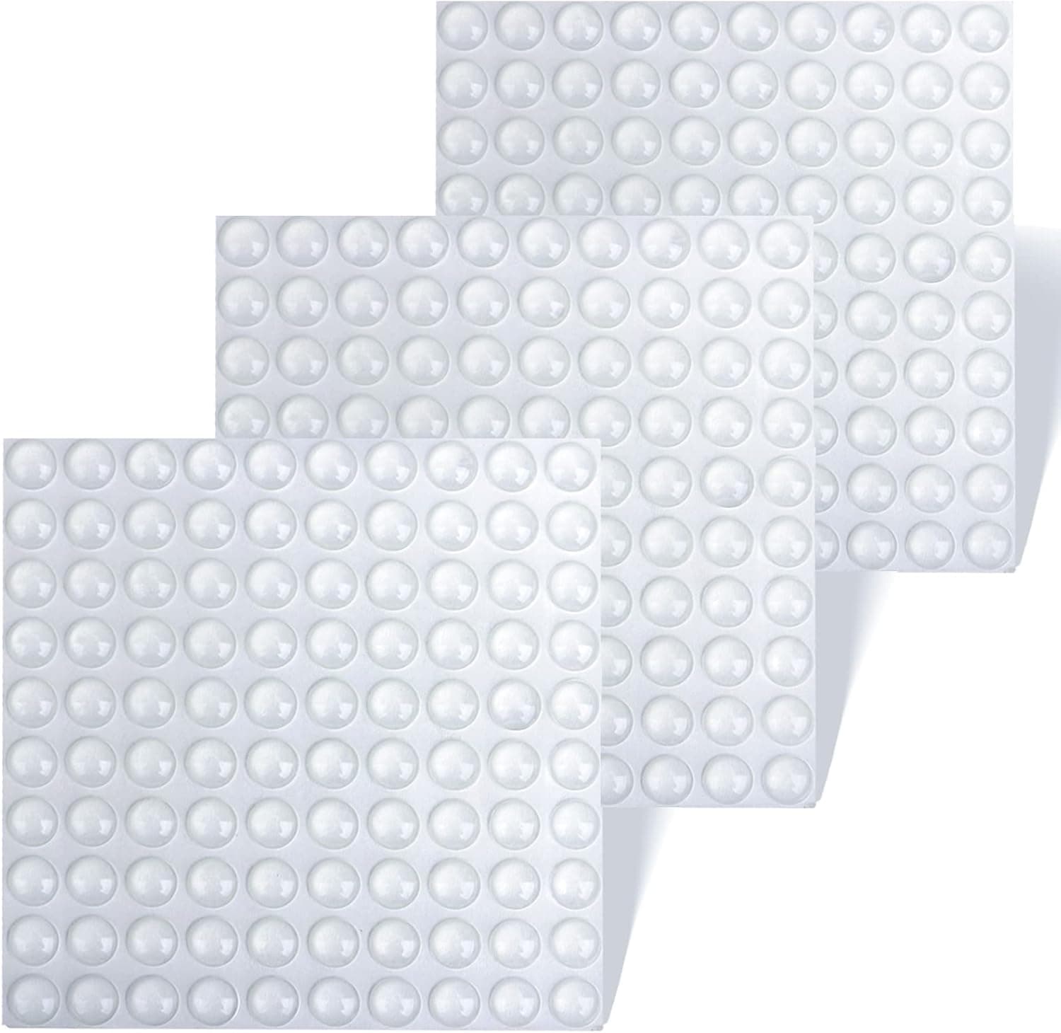 300PCS Clear Cabinet Door Bumpers, Rubber Bumpers Self Adhesive, Sound Dampening Cabinet Stoppers for Kitchen Cabinet, Picture Frame, Cupboard, Drawer