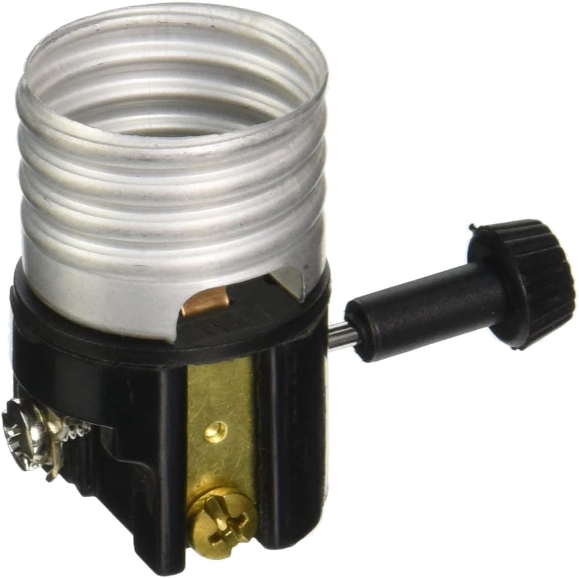 Pass & Seymour 7090MBPCC5 3-Way Incandescent Turn Knob Metal Shell Lamp Holder Interior Socket, 250W, 250V