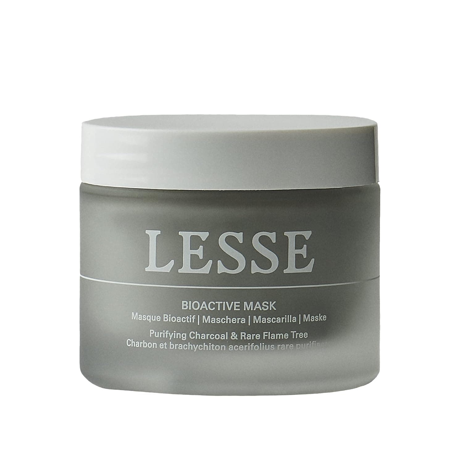 LESSE - Purifying Charcoal + Rare Flame Tree Bioactive Mask | Clean, Cruelty-Free, Luxury Natural Skin Care (2.3 oz | 68 ml)