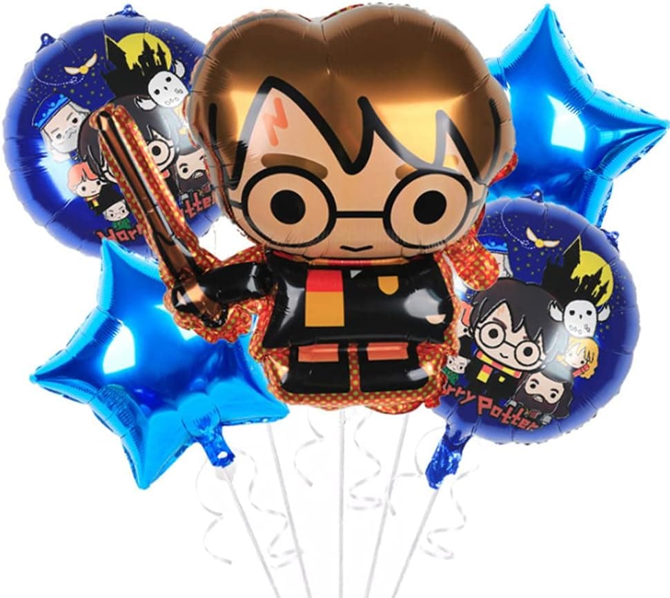 fsdfsdfsdfs 5PCS Wizard Aluminum film balloon Wizard party supplies is suitable for Wizard theme birthday party decoration