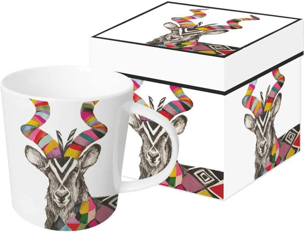 Paperproducts Design Regalia Kudu Mug in A Gift Box, 13.5 oz, Multicolor