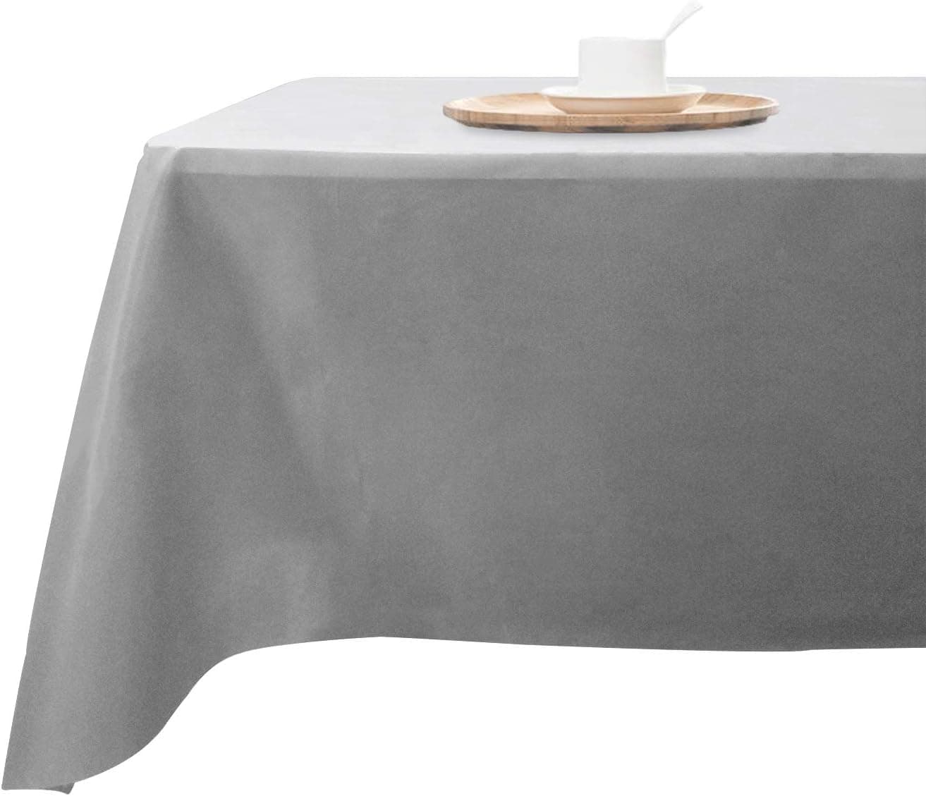 Salsell 5-Pack Disposable Plastic Tablecloths 54"x108" Rectangle Table Covers Premium Plastic Tablecloth for Buffet Table Parties Holiday Dinner & More (Silver)