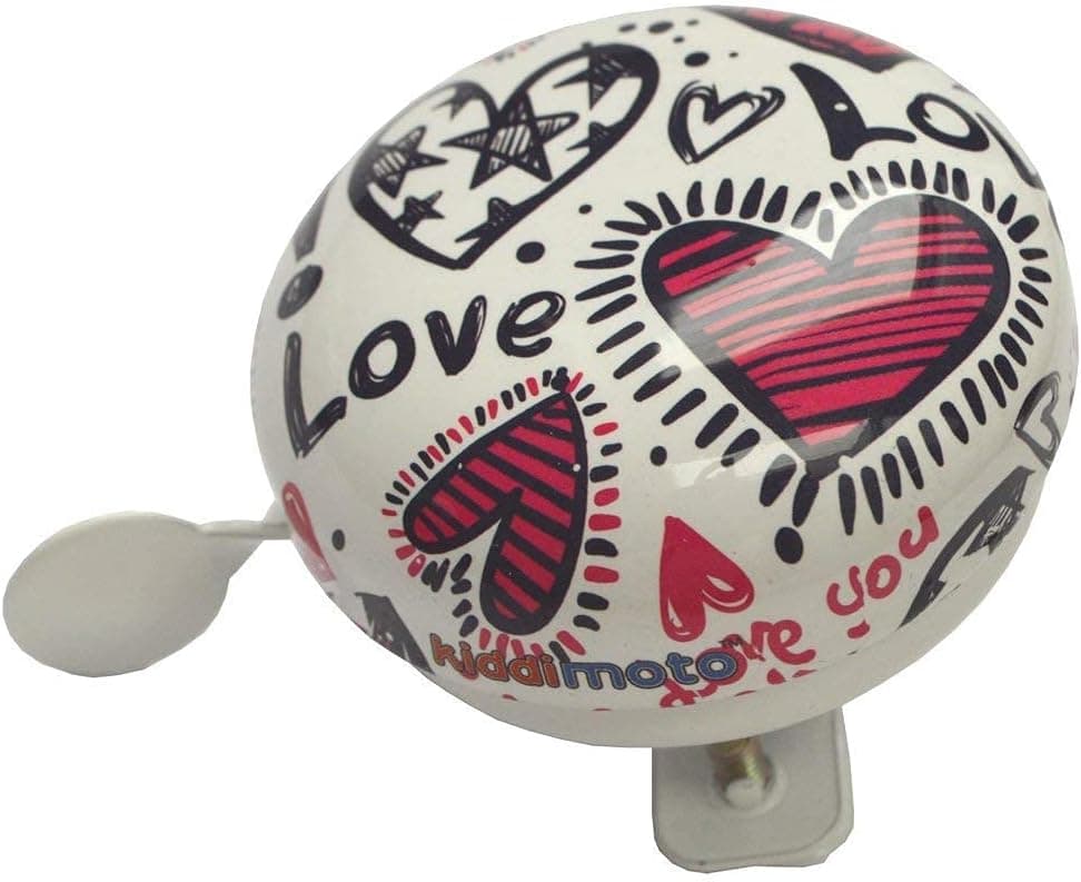 Kiddimoto – Bike Bell for Kids, Bike Bell for Adults, Boys & Girls, Bike Handlebars, MTB, Cruiser, Scooter, Stainless Steel Bike Bell & Bike Accessories - Classic Ring Bicycle Bell - Different Prints