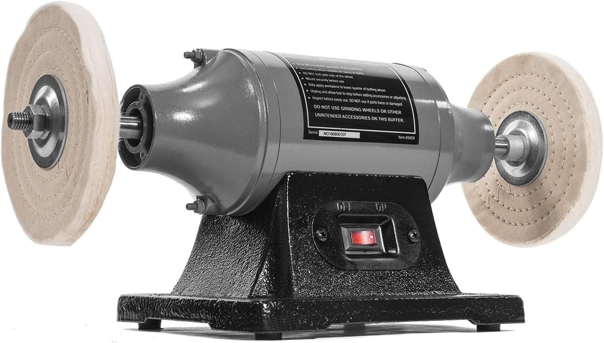 XtremepowerUS 6-Inch Electric Polisher Benchtop Buffer Grinder Motor Polishing Grinder Machine Dual Buffer