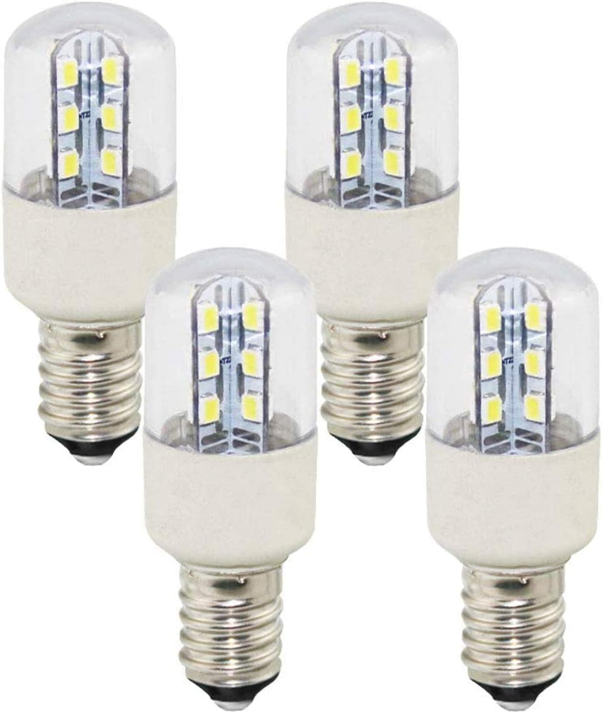 Lxcom Lighting E12 LED Bulb 3W Appliance Bulb 25W Incandescent Light Equivalent Microwave Oven Refrigerator Light Cool White LED Candelabra Bulbs for Night Lighting Salt Light House Lamp, 4 Pack