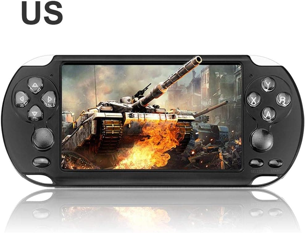 X9-S Portable Game Player - 8GB 8/16/32/64/128Bit Video MP3 Player - 5.1Inch Double Rocker Handheld Retro Game Console for Kids Adults Gaming Battle