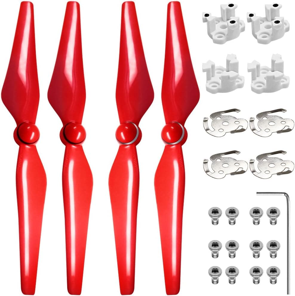 9450S Propellers for DJI Phantom 4, FineGood 2 Pairs (4 pcs) of Propeller Blades for Drone Quadcopter Helicopter - Red