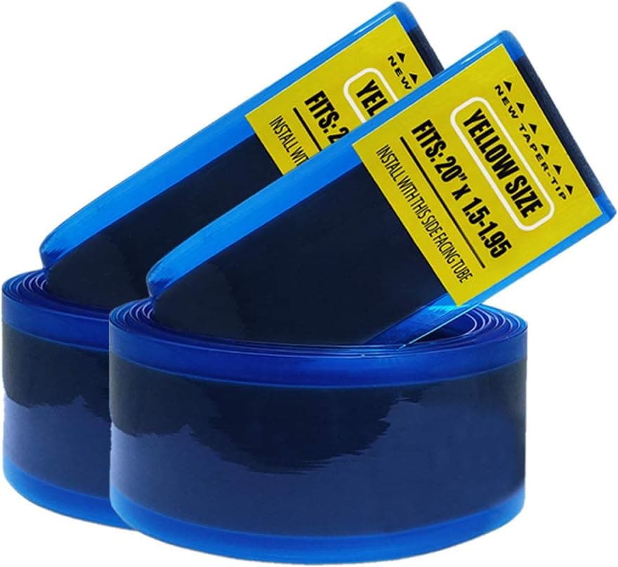 20 inch Bicycle Tire Liner for BMX Bikes, 20” X 1 3/8”, no Package RhinoDillo Yellow Pair (2 Liners)
