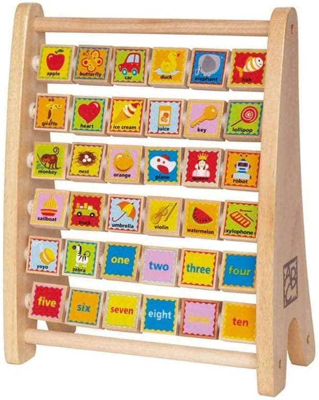 Hape Alphabet Abacus, L: 10, W: 4.7, H: 12.6 inch