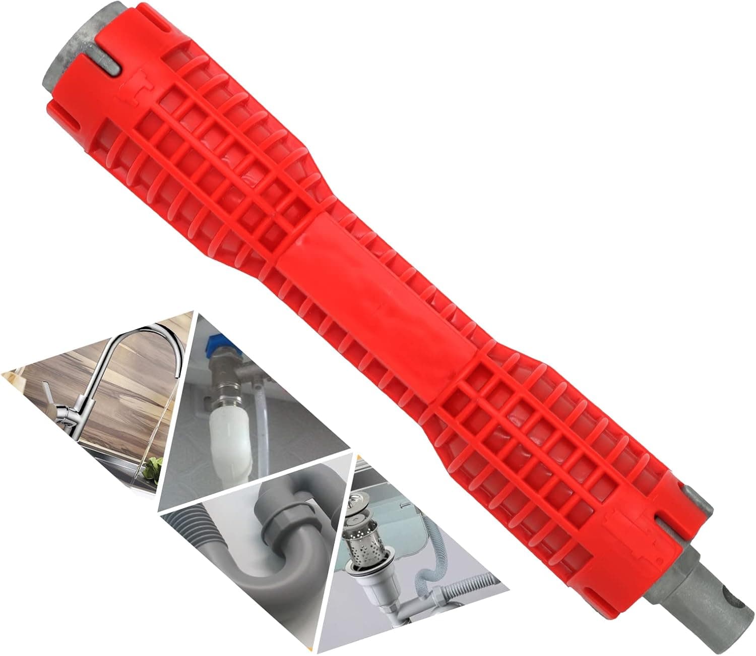 THFAUAO Faucet and Sink Wrench - (8-in-1) Basin Wrench, Multifunctional Bathroom Wrench Plumbing Tools for Toilet Bowl, Sink, Bathroom, Kitchen Plumbing and More