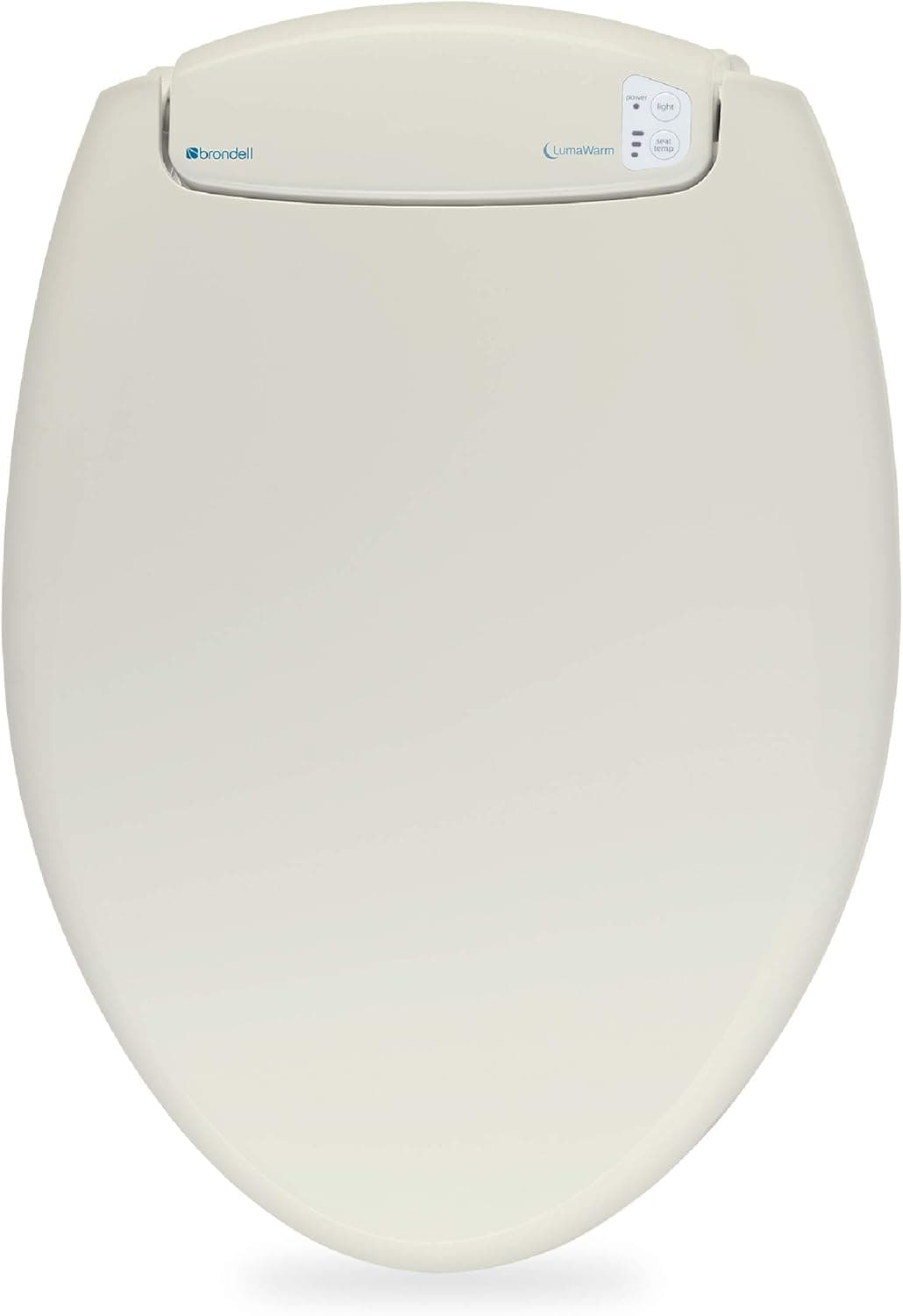 Brondell L60-EB LumaWarm Heated Toilet Seat with Night Light, Three Temperature Settings, Gentle Close Lid, Easy Installation, Built-in Controls, Elongated, Biscuit
