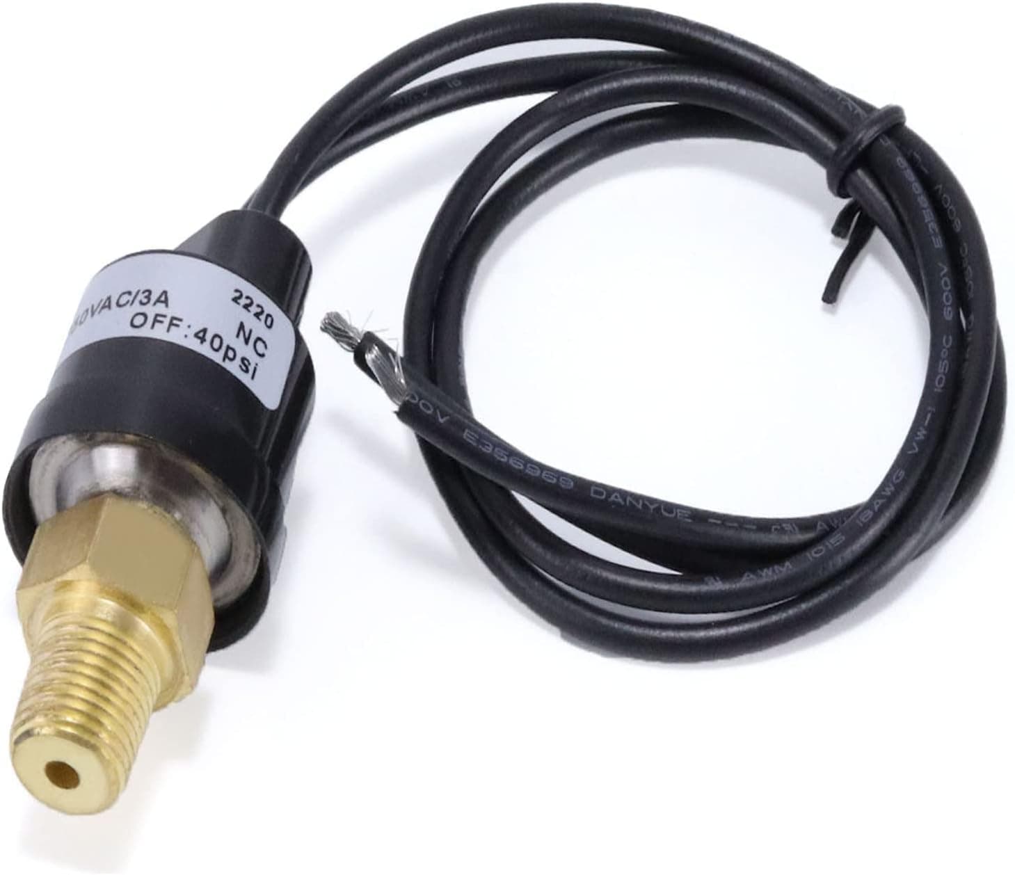 LEFOO LF08PS Air Pressure Switch Oil Pressure Switch Air Compressor Pressure Switch Low/High Pressure Switch 10-40psi / Wire Terminal/Normal Close
