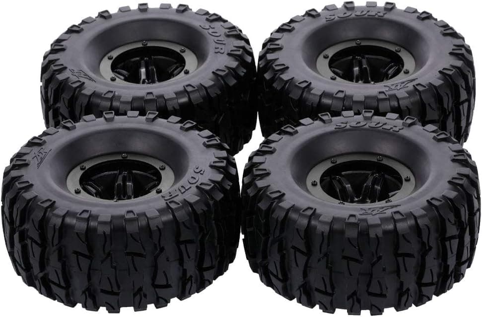 GoolRC 4pcs 135mm 2.2 Inch Rim Rubber Inflatable Tyre Tire Wheel for RC Car Traxxas HSP Redcat Tamiya Axial SCX10 D90 HPI RC Rock Crawler