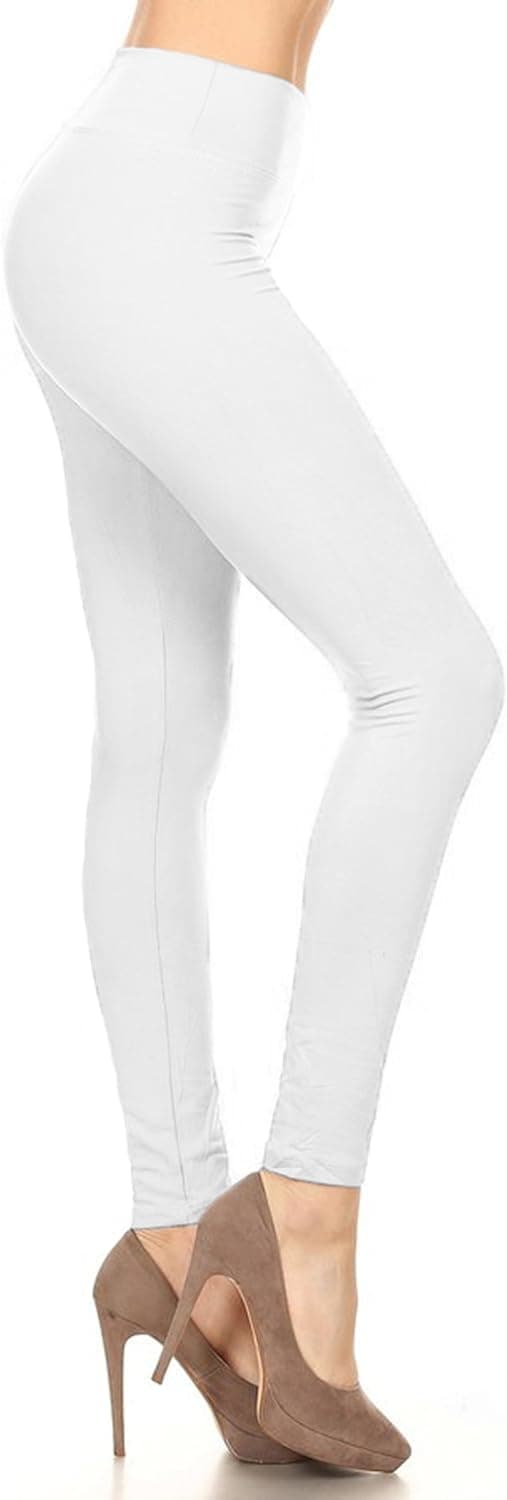 Leggings Mania Buttery Soft Leggings with High Yoga Waist – Many Colors Regular/Plus Size