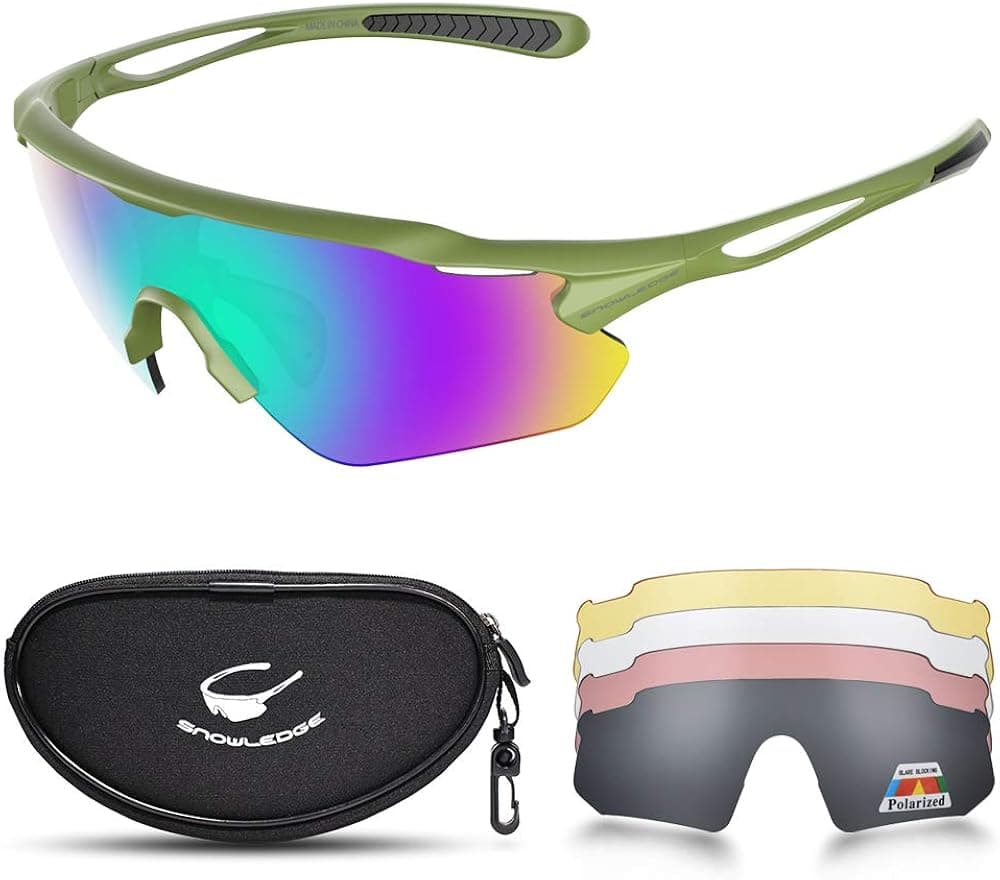Cycling Glasses, TR90 Unbreakable Frame Polarized Anti-UV400 Sports Sunglasses