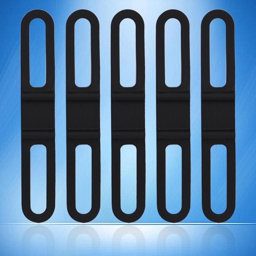 Bike Silicone Band, Multipurpose Bicycle Silicone Fixed Straps Cycling Flashlight Mount Holder (5Pcs)