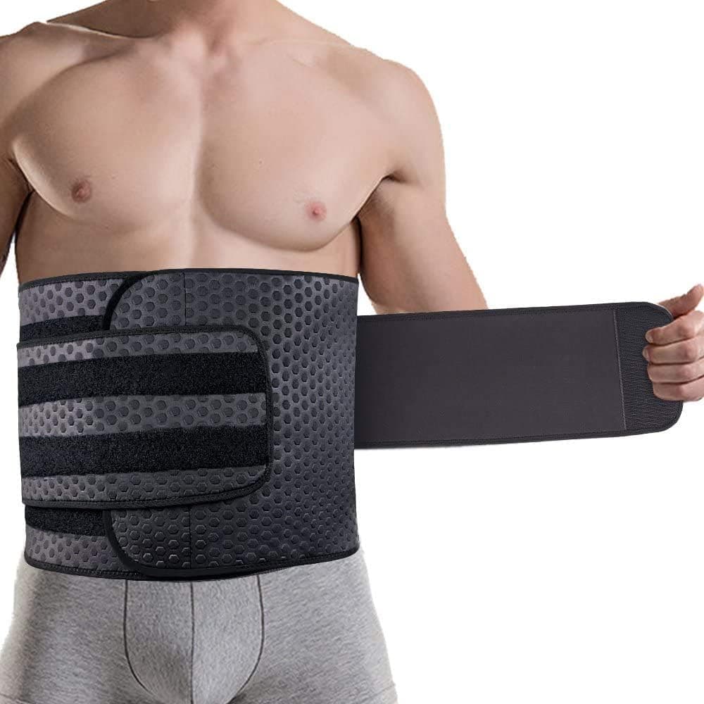 ZOHUMI Wasit Trimmer for Men, Neoprene Ab Belt Widening Waist Trainer with Adjusted Straps for Weight Loss and Back Support