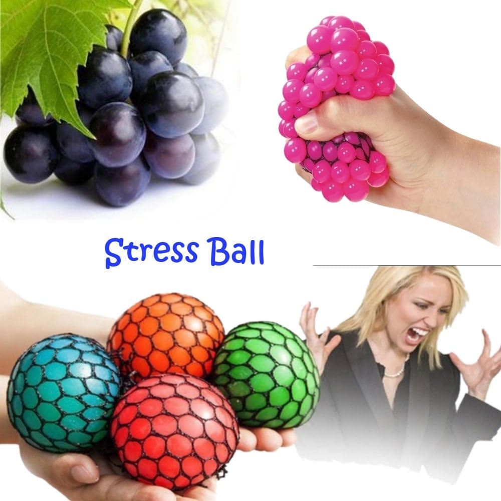 Anti-stress Squeezing Grape Mesh Ball /Relieve Pressure 1 PC Squishy Relief Toys COLOR RANDOM