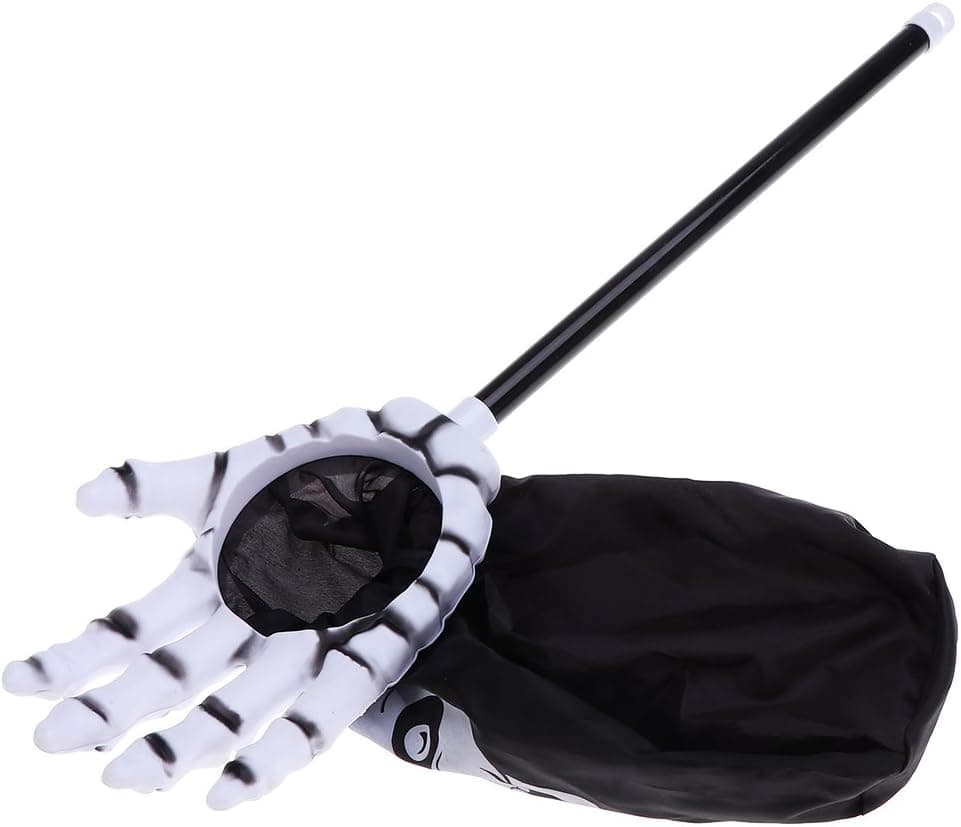 LUOEM Halloween Bags for Trick or Treat Bags Long Handle Ghost Hand Design Halloween Candy Bag for Kids