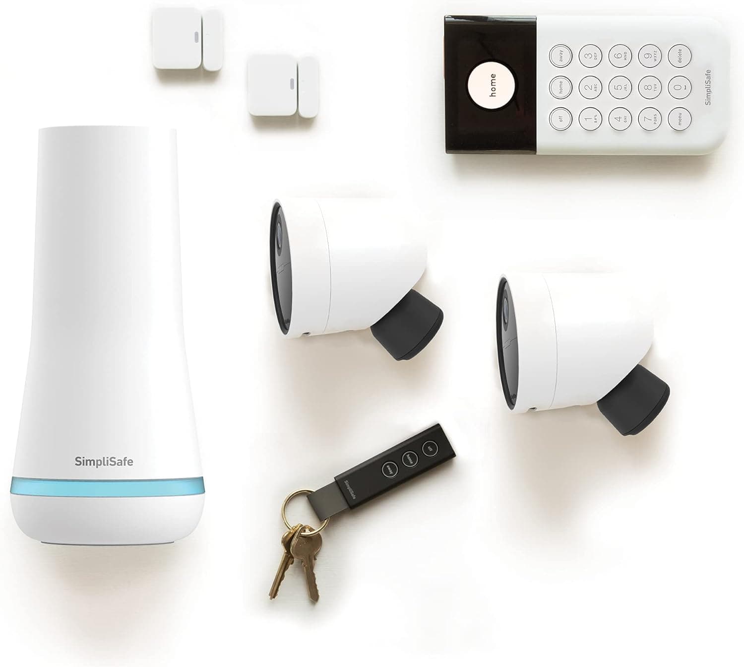 SimpliSafe 7 Piece Wireless Outdoor Camera Home Security System - Optional 24/7 Professional Monitoring - No Contract - Compatible with Alexa and Google Assistant