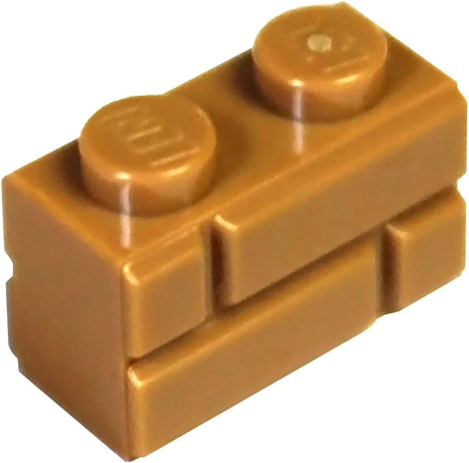 LEGO Parts and Pieces: Sand Orange (Medium Nougat) 1x2 Masonry Profile Brick x20