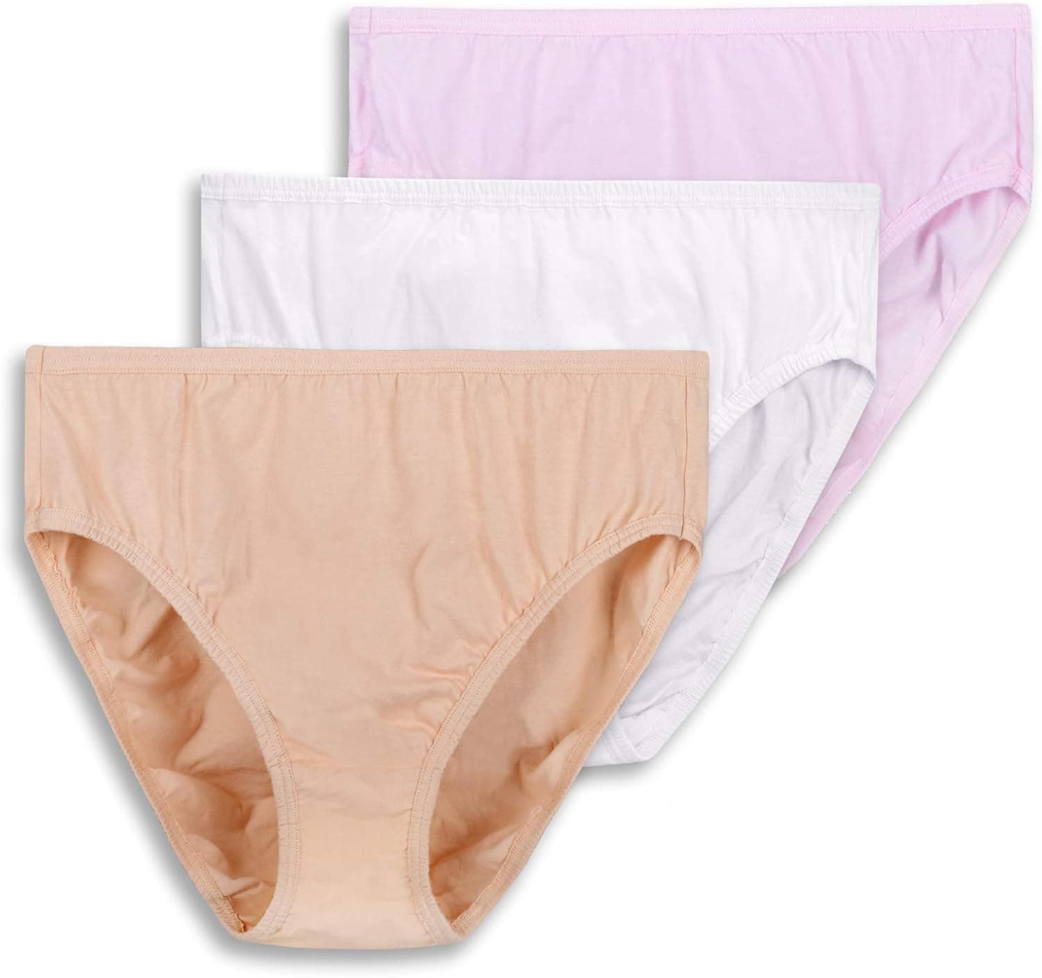 Wingslove 3 Pack Plus Size Underwear for Women, High Cut Panties Comfort Soft Breathable Underwear Ladies Full Coverage Panty