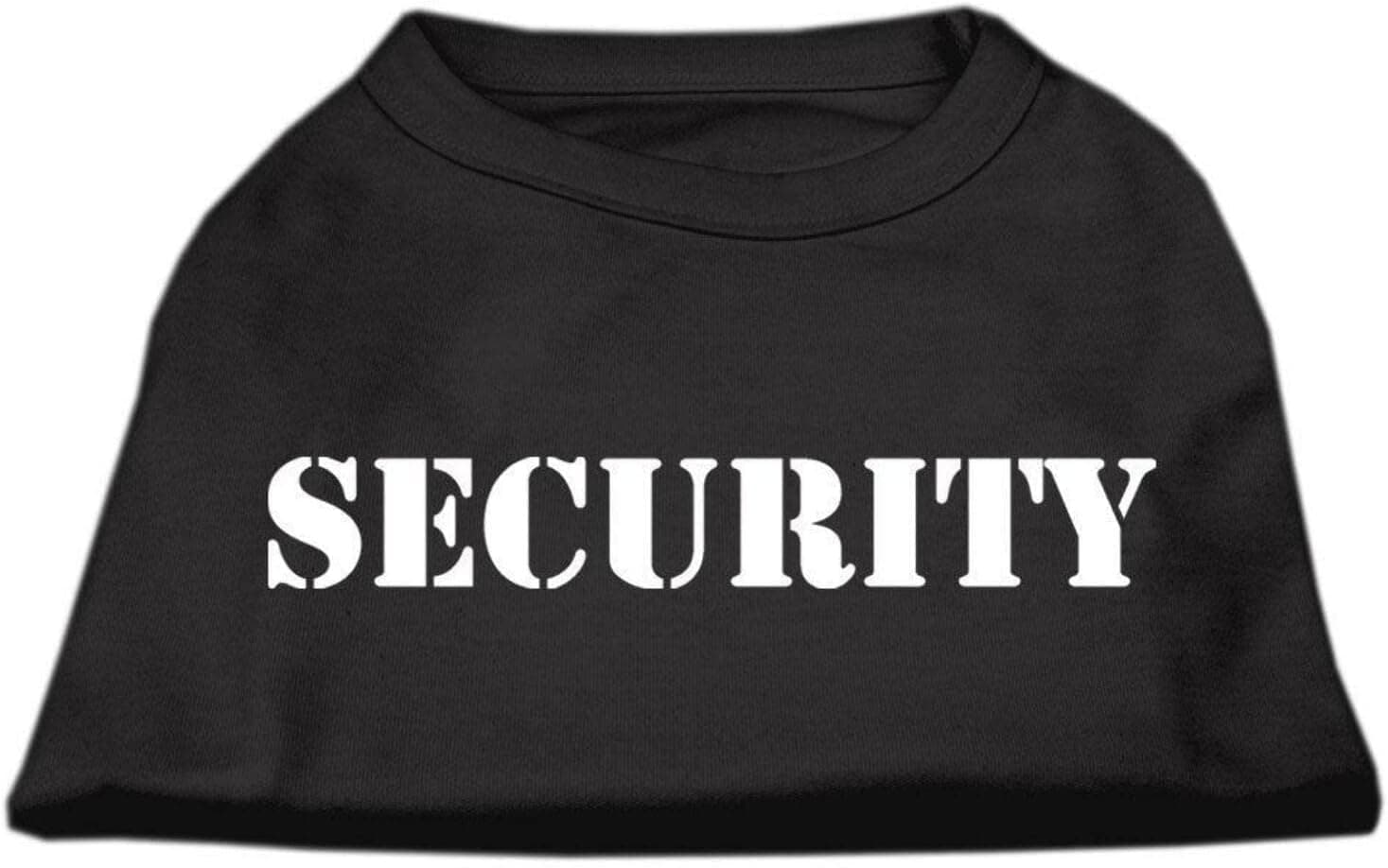 Mirage Pet Products 8-Inch Security Screen Print Shirts for Pets, X-Small, Black with White Text