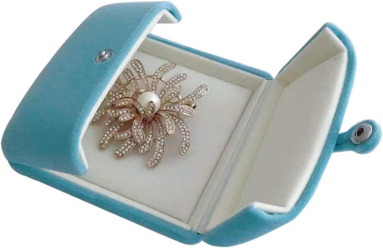 Svea Display Premium Grade Velvet Aqua Jewelry Packaging Case for Brooch Badge Pin Unique Design Secure Storage