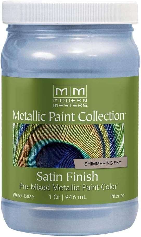 Modern Masters 1 qt ME514 Shimmering Sky Metallic Paint Collection Water-Based Decorative Metallic Paint