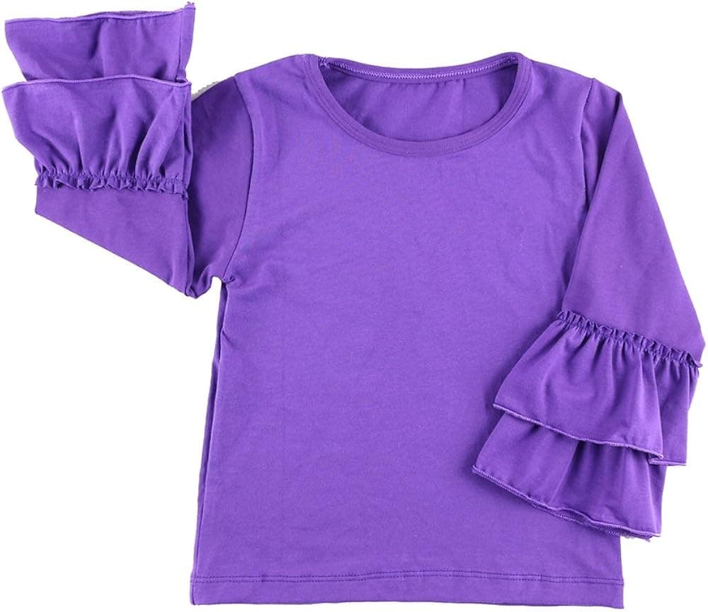 Wennikids Little Girls' Long-Sleeve Ruffle T-Shirt